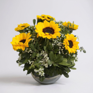 Pecera de 8 girasoles