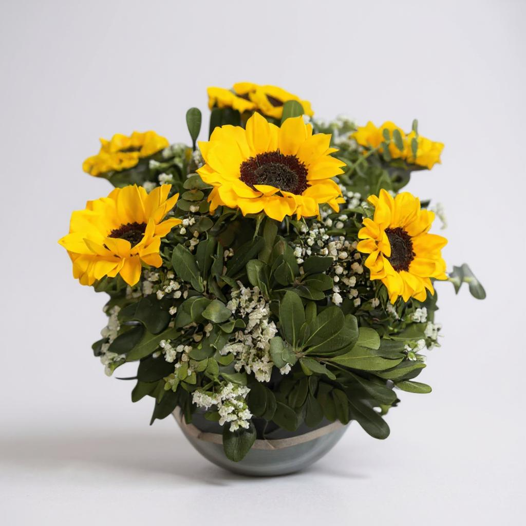 Pecera de 8 girasoles