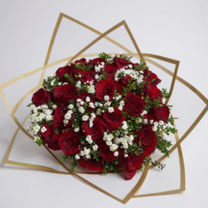 Ramo buchón de 25 rosas rojas