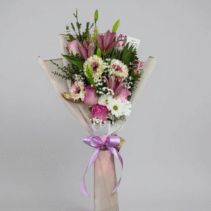 Ramo mix escalonado rosado 13 flores