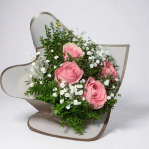 Ramo de 4 rosas rosadas