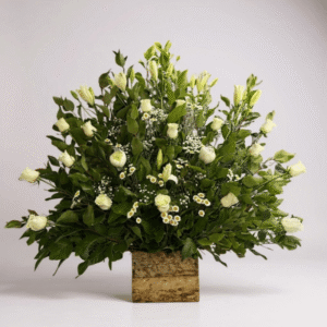 Arreglo gigante mix de flores blancas