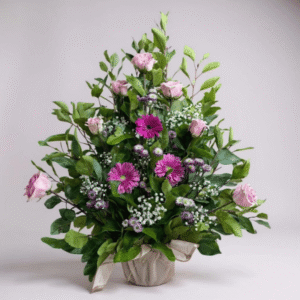 Arreglo floral rosado