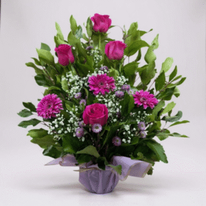 Arreglo floral intermedio fucsia