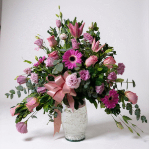 Florero frontal mix rosado