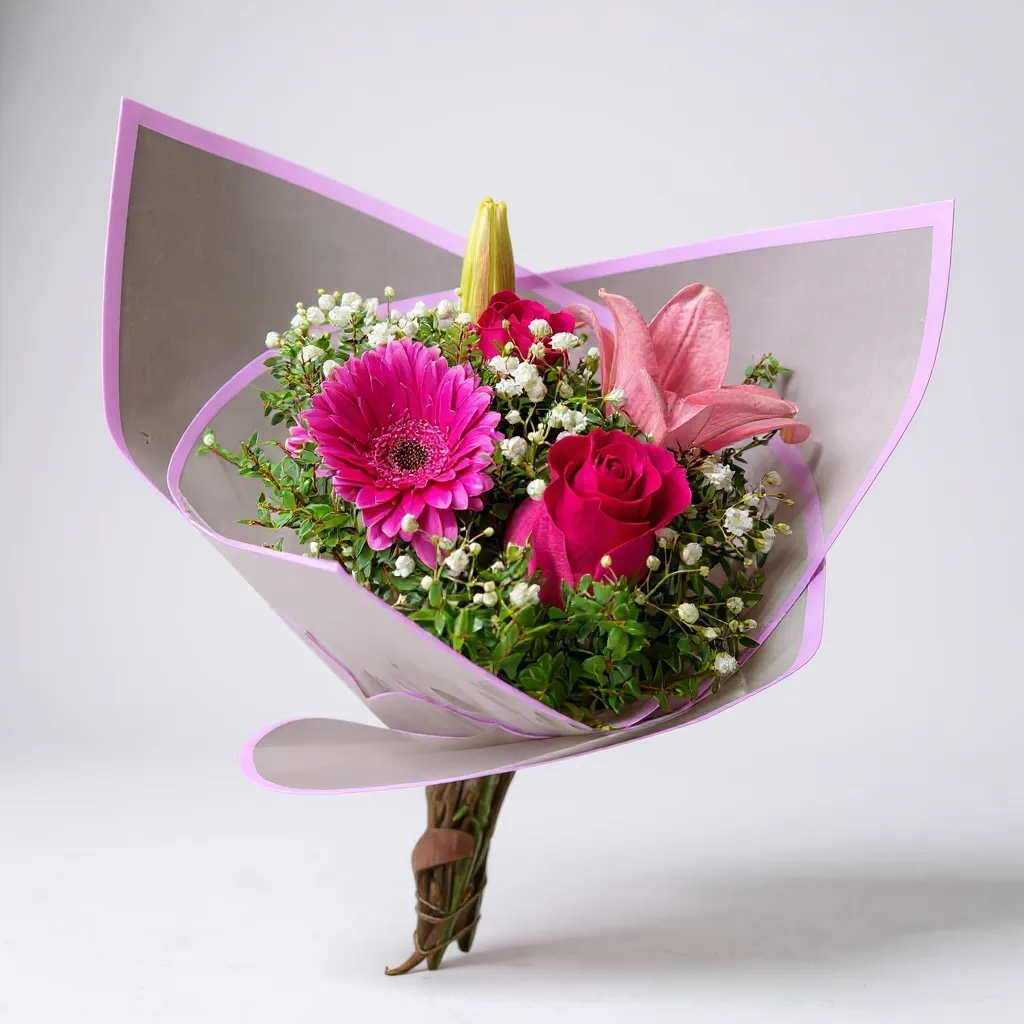 Ramo mix pequeño fucsia